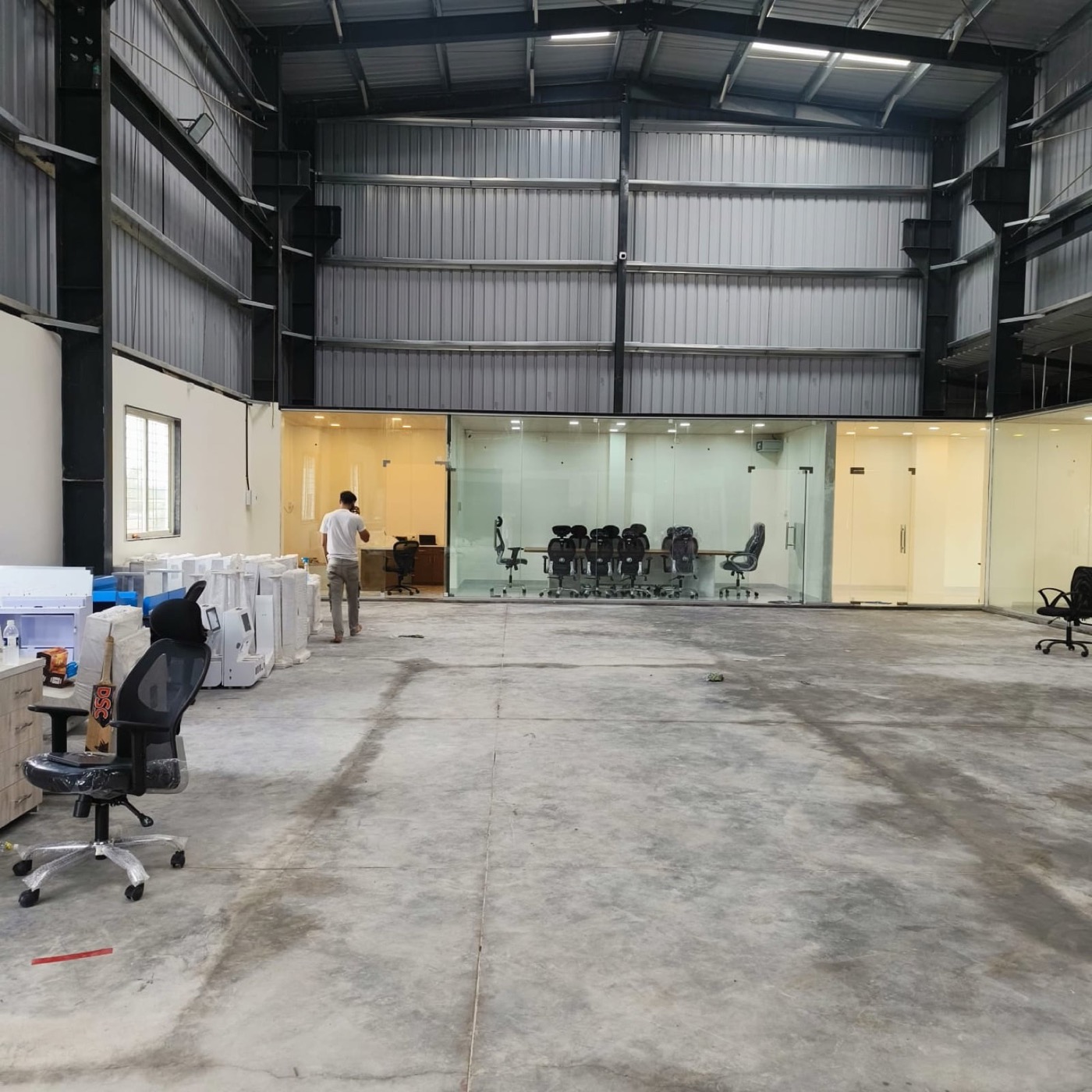 The manufacturing shed before fit-out